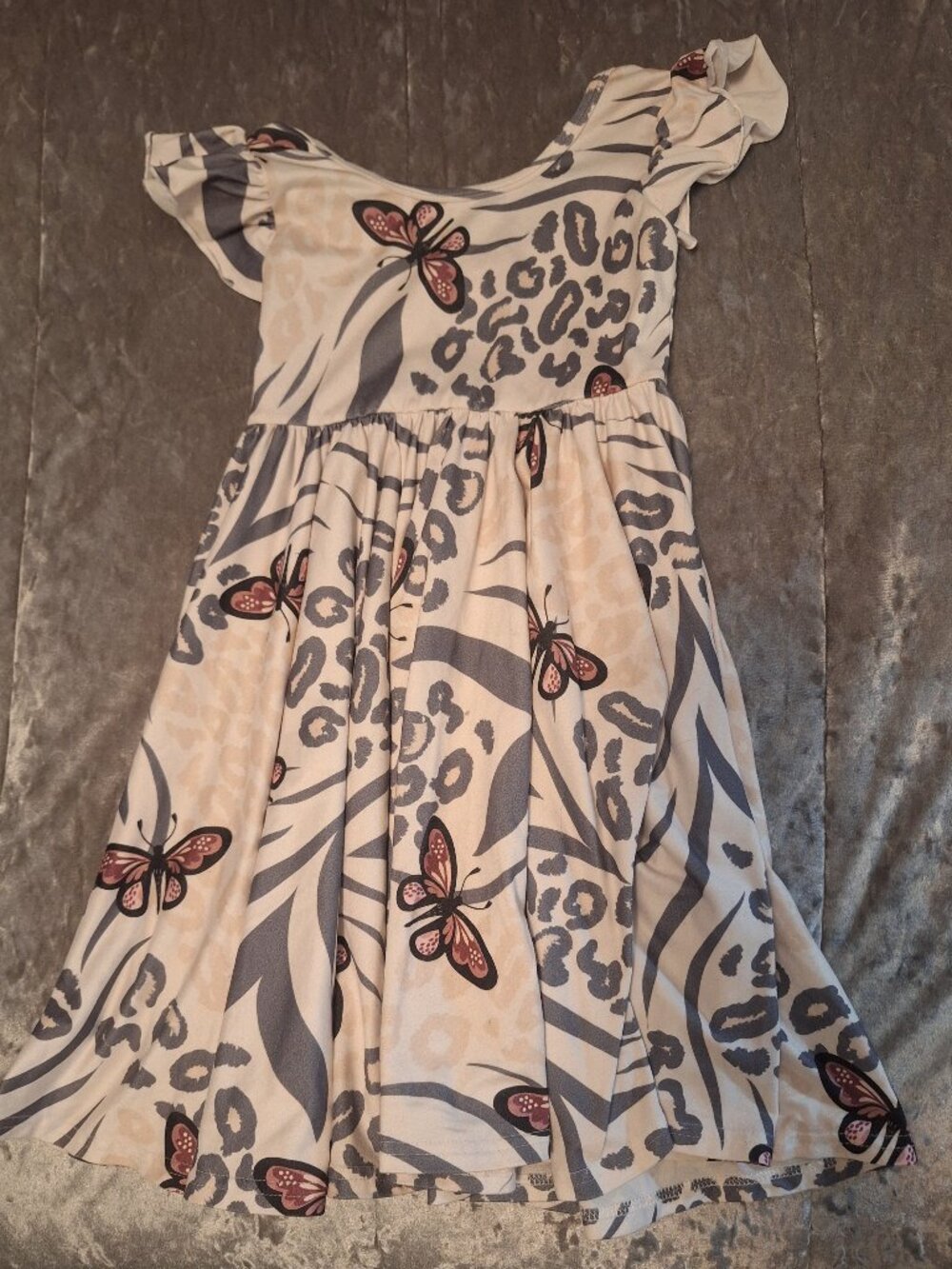 Dot Dot Smile Butterfly & Animal Print Twirl Dress